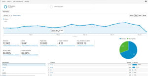 Standard Google Analytics Dashboard